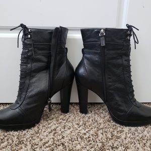 LK Bennett lace up black heel boot